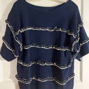 J. Crew Ruffle Short-Sleeve Sweater